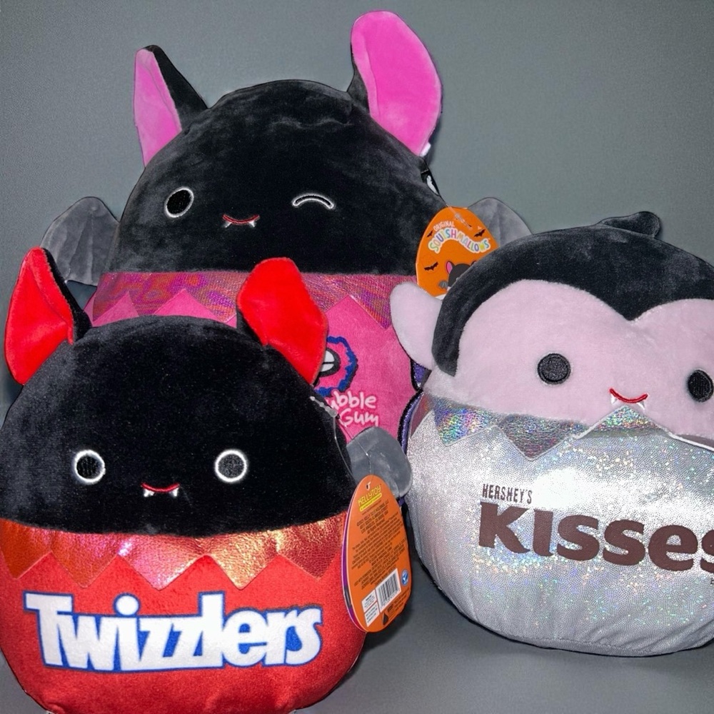 Squishmallow Candy Bat & Vampire Bundle (Zendi, Lon, Waylee) NWT Halloween
